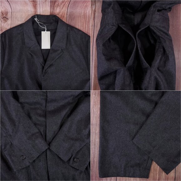 NWT COS Mens Size 34R Wool Mix Felt Boilersuit Jumpsuit Lined Gray Rare $225 - Picture 7 of 16